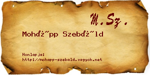 Mohápp Szebáld névjegykártya